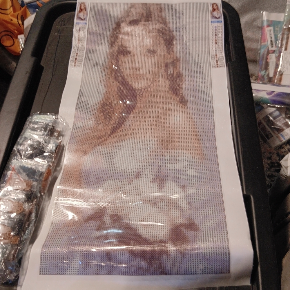 Diamond Art Painting Kit with Bridal Wedding Portrait 30x60